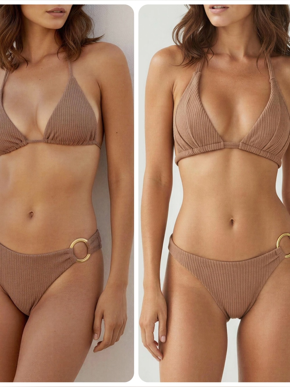 MONDAY SWIMWEAR 3PC Morocco Top (V), Hanalei Top (V) & Bronte Bottom (M) - Mauve